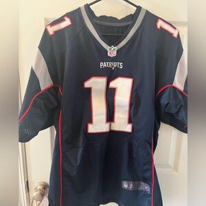 Julian Edelman #11 NFL Patriots Navy Embroidered Jersey